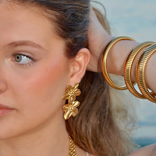 Pendientes Two Flowers