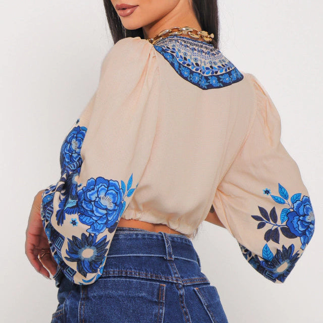 Blusa Pom Pom Grecia