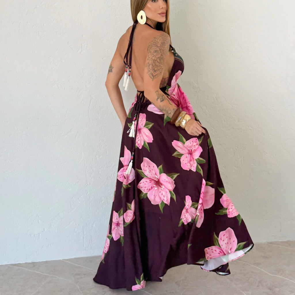 Vestido Floreça Granate