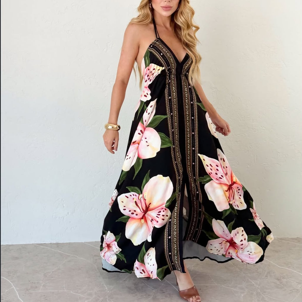 Vestido Floreça Negro