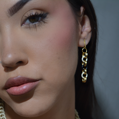 Earrings B&W Rubber